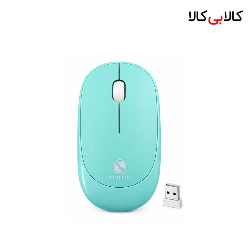 ماوس بی سیم لایماید (Limeide) مدل Q6 رنگ آبی (طراحی Pebble و باریک)