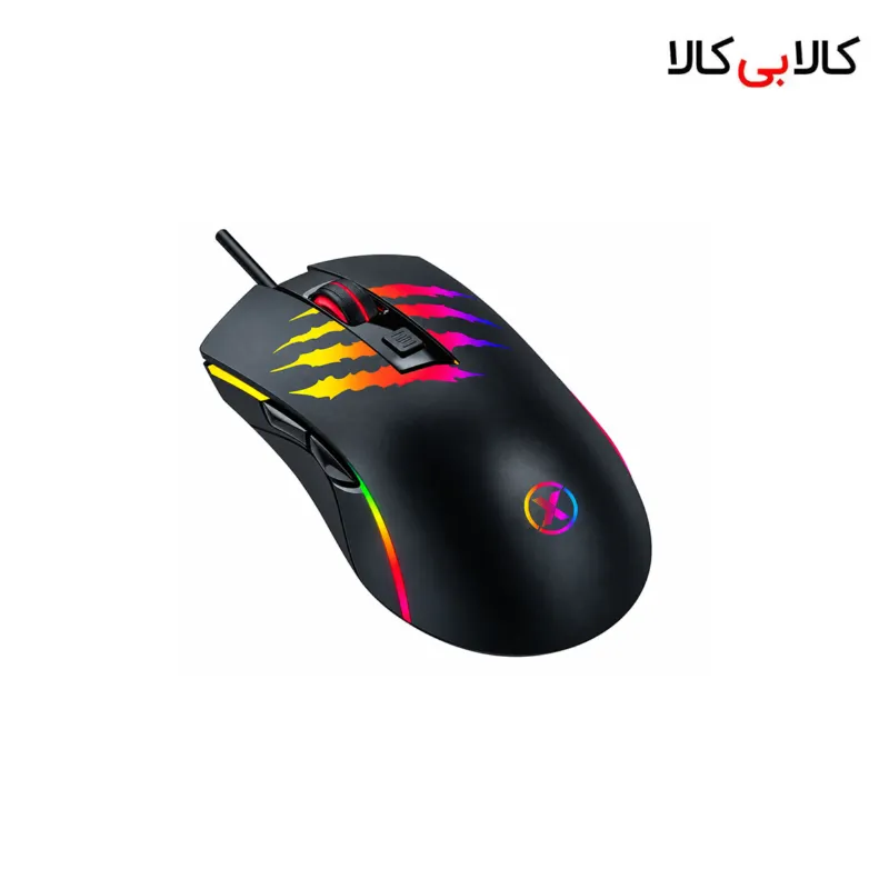 ماوس گیمینگ با سیم نکسا (Nexa) مدل MX102 با کابل کنفی و نورپردازی RGB