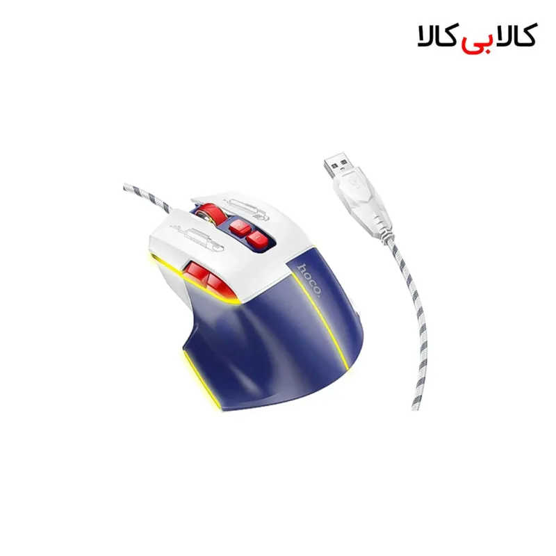 ماوس گیمینگ با سیم هوکو (Hoco) مدل GM31 دقت 3600 DPI و نورپردازی LED