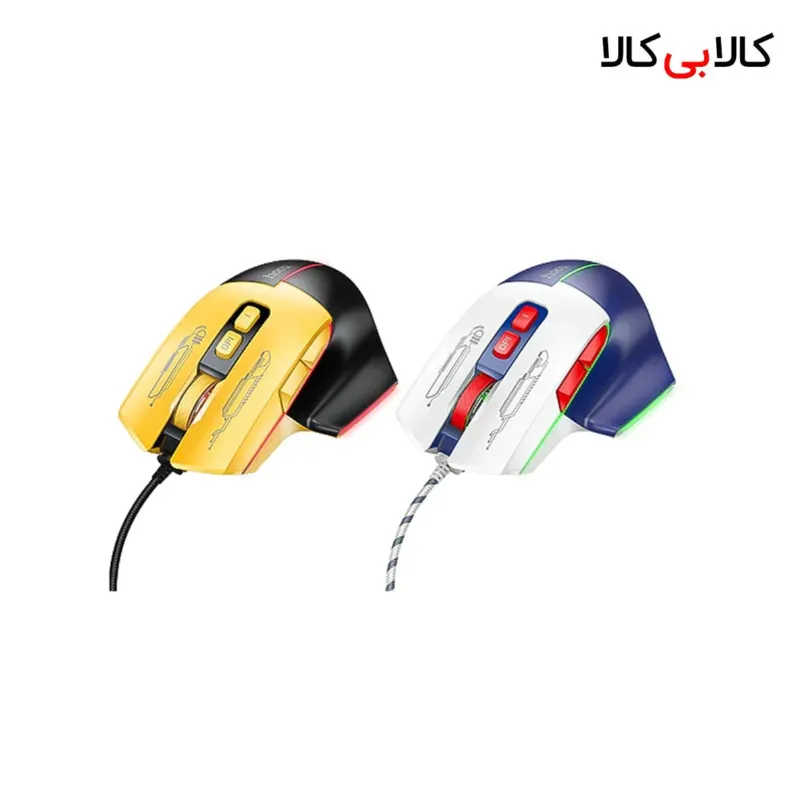 ماوس گیمینگ با سیم هوکو (Hoco) مدل GM31 دقت 3600 DPI و نورپردازی LED