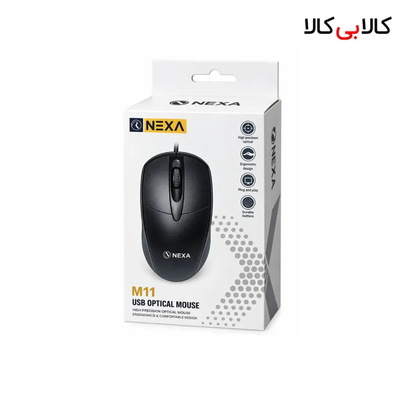 ماوس سیم دار اپتیکال نکسوس (NEXA) مدل M11 رنگ مشکی