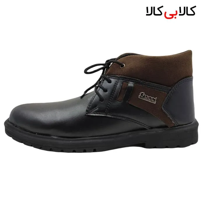 نیم بوت مردانه مدل گوچی مشکی مدل 2876