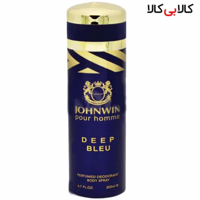 اسپری بدن دئودورانت جانوین دیپ بلو پور هوم Johnwin Pour Homme Deep Bleu مردانه حجم 200 میلی لیتر